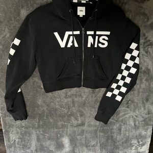 Vans Black Hoodie with White Logo